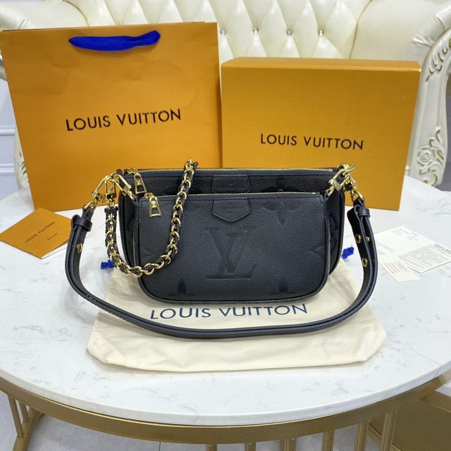 2021 louis vuitton original calfskin multi pochette M80399 black