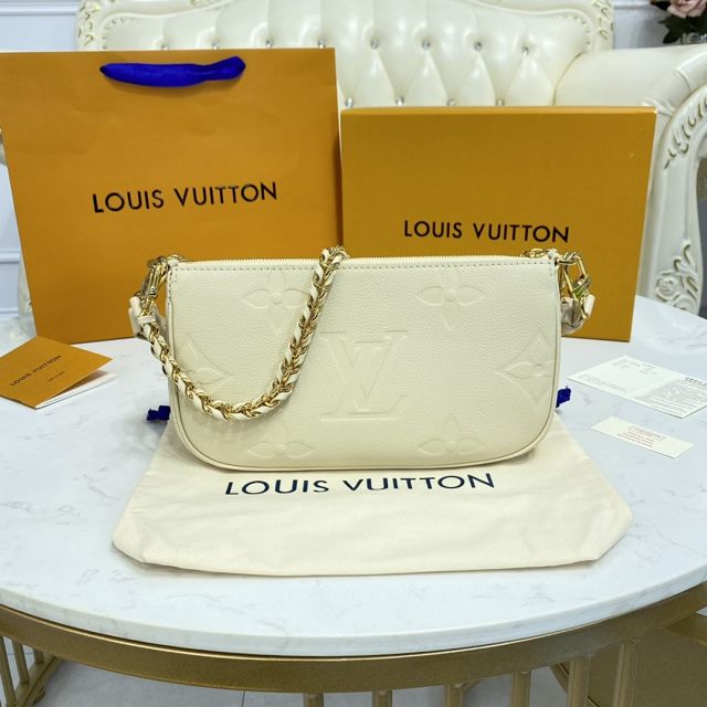 2021 louis vuitton original calfskin multi pochette M80447 beige