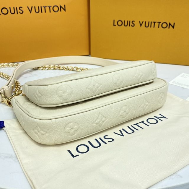 2021 louis vuitton original calfskin multi pochette M80447 beige