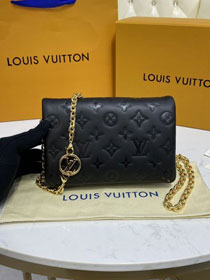 Louis vuitton original lambskin pochette coussin M80742 black