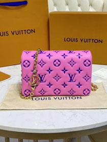 Louis vuitton original lambskin pochette coussin M80745 pink