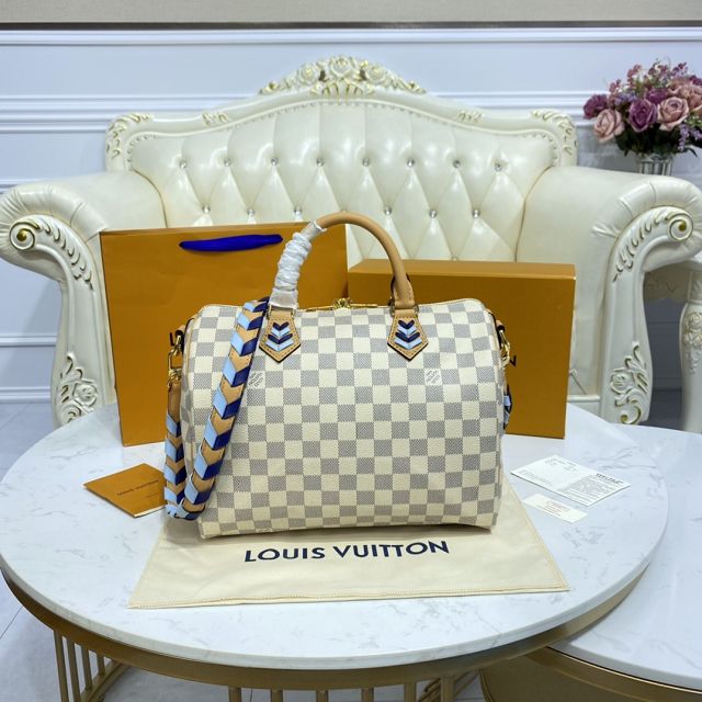 2021 Louis vuitton original damier azur speedy 30 N50054