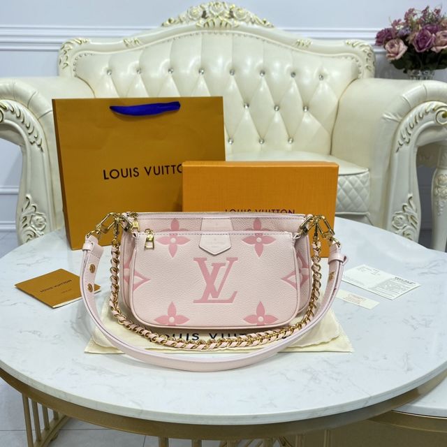 Louis vuitton original calfskin multi pochette M45776 pink