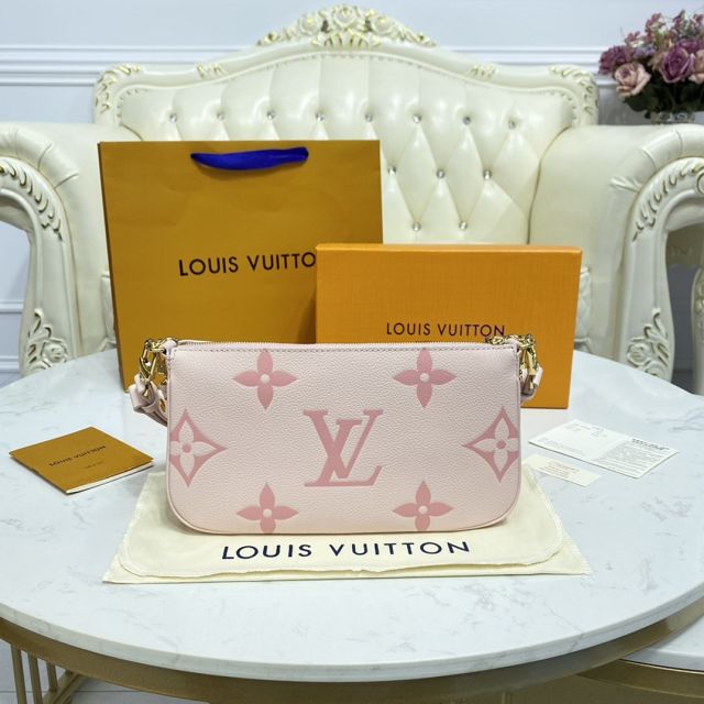 Louis vuitton original calfskin multi pochette M45776 pink