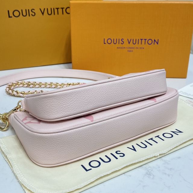 Louis vuitton original calfskin multi pochette M45776 pink