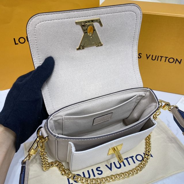 Louis vuitton original calfskin lockme tender bag M58554 grey