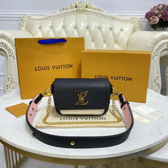 Louis vuitton original calfskin lockme tender bag M58557 black