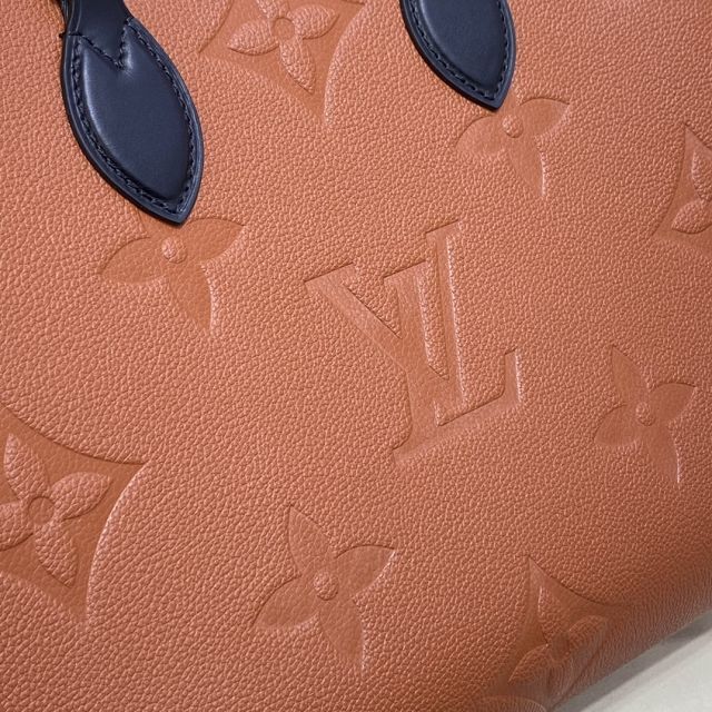 Louis vuitton original calfskin onthego tote bag MM M58521 caramel