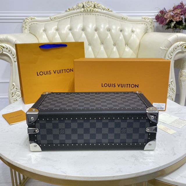 Louis vuitton damier graphite watch case&jewelry box M47641 