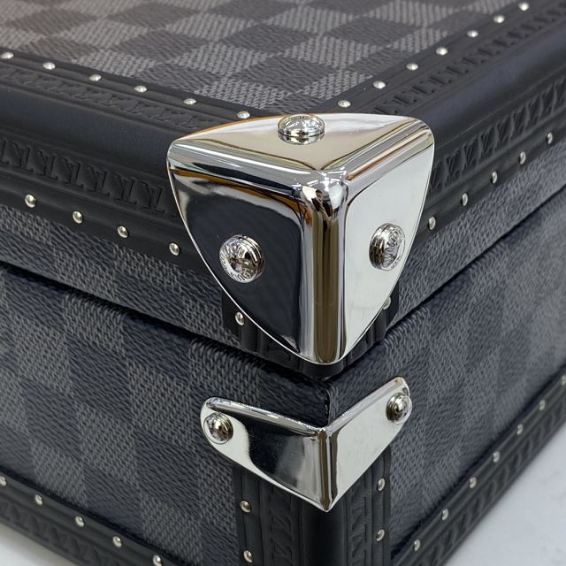 Louis vuitton damier graphite watch case&jewelry box M47641 