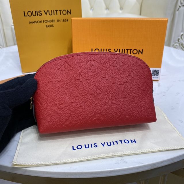 Louis vuitton original calfskin cosmetic pouch m69414 red