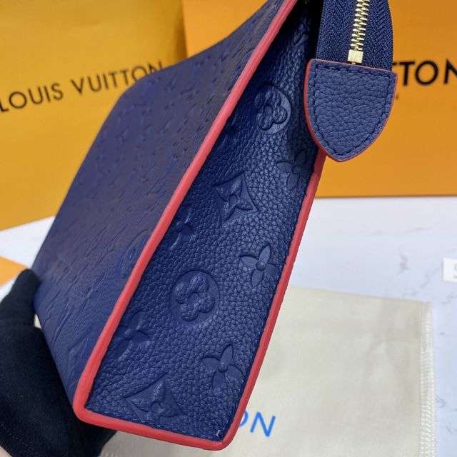 Louis vuitton original calfskin toiletry pouch 26 M45665 navy blue