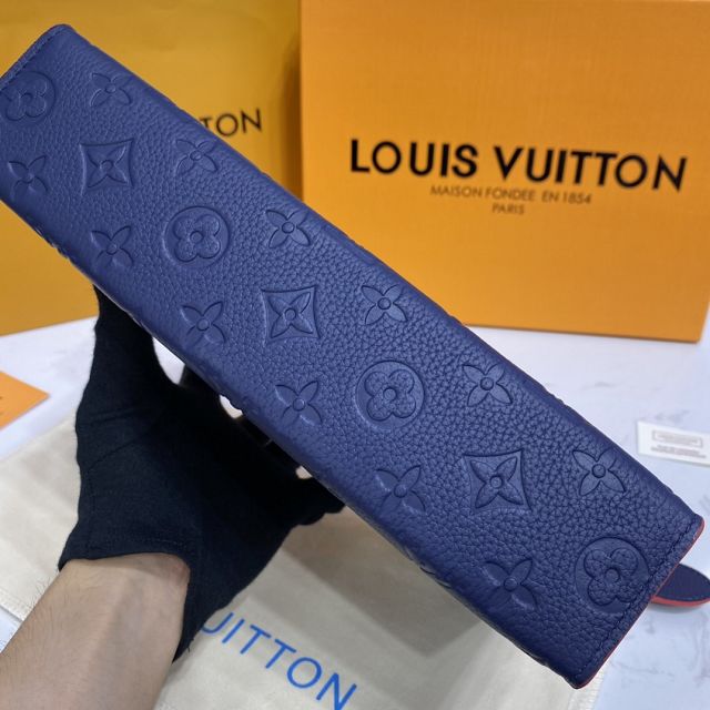 Louis vuitton original calfskin toiletry pouch 26 M45665 navy blue