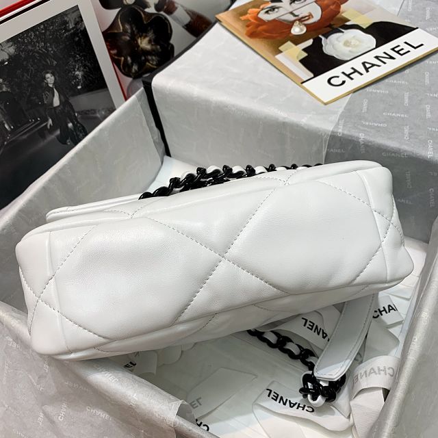 CC original lambskin small 19 flap bag AS1160 white