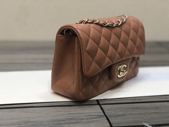 CC original lambskin mini flap bag A69900 brown