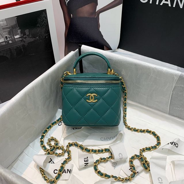 CC original lambskin small vanity with chain AP2198 green