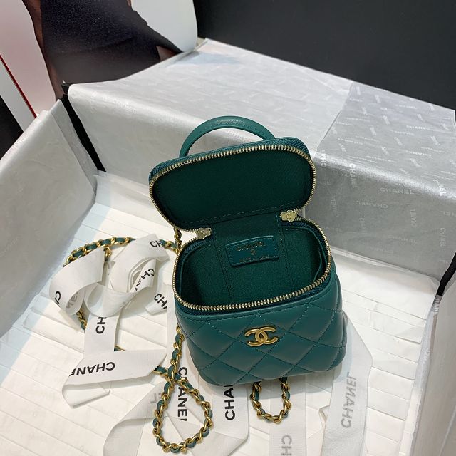 CC original lambskin small vanity with chain AP2198 green