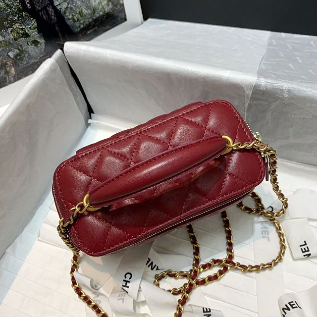 CC original lambskin vanity with chain AP2291 burgundy