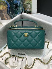 CC original lambskin vanity with chain AP2291 green