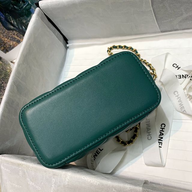 CC original lambskin vanity with chain AP2291 green