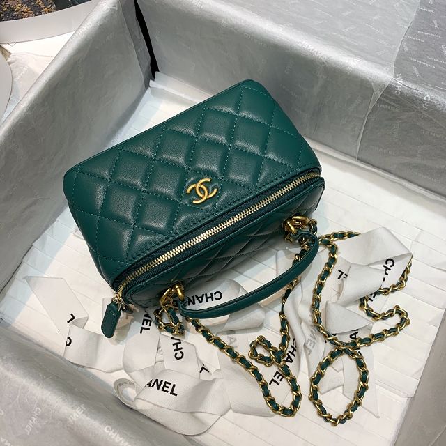 CC original lambskin vanity with chain AP2291 green