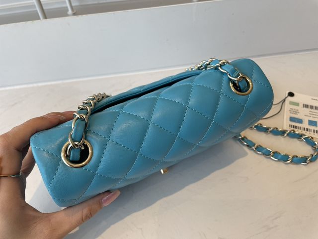 CC original lambskin mini flap bag A69900 blue