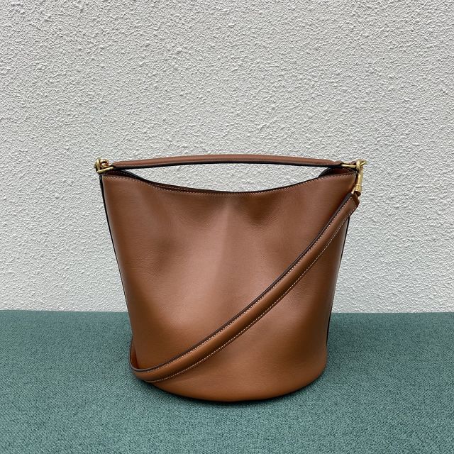 Celine original calfskin bucket 16 bag 195573 tan