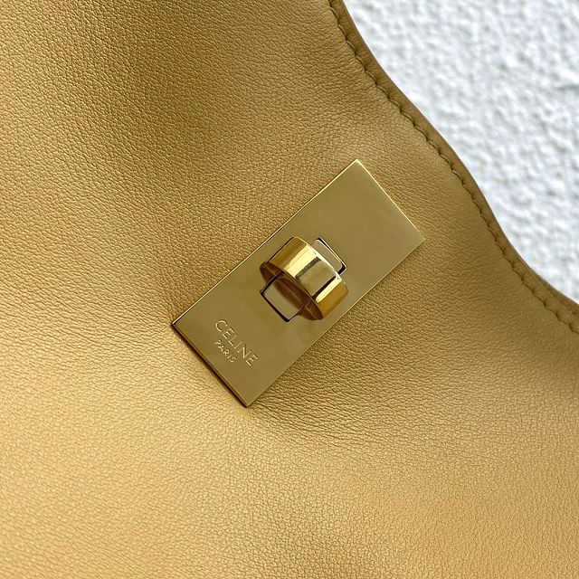 Celine original calfskin bucket 16 bag 195573 yellow