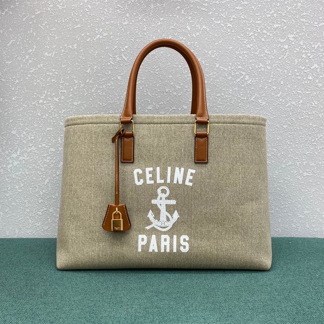 Celine original textile cabas tote 190062 grey