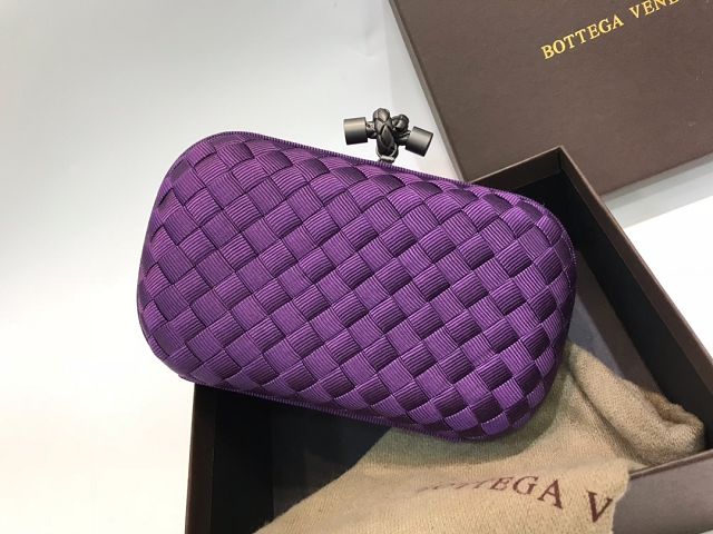 BV original silk knot clutch 113085-2 purple