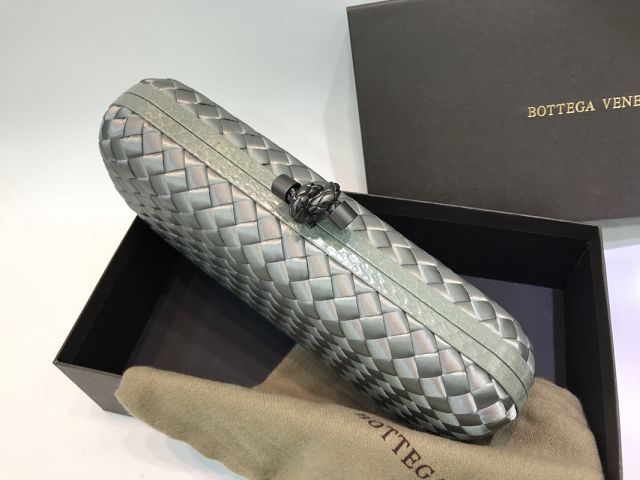 BV original silk&snakeskin knot clutch 202031-2 grey