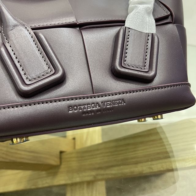 BV original smooth calfskin mini arco 29 bag 600606 grape