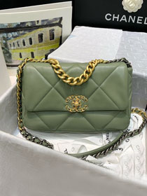 CC original calfskin small 19 flap bag AS1160 green