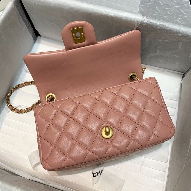 CC original lambskin flap bag AS1787 pink