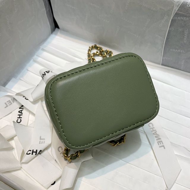 CC original lambskin small vanity with chain AP1447 green