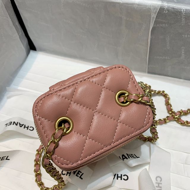 CC original lambskin small vanity with chain AP1447 pink