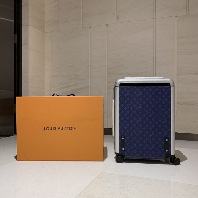 Louis vuitton original monogram horizon 55 rolling luggage M45880 blue