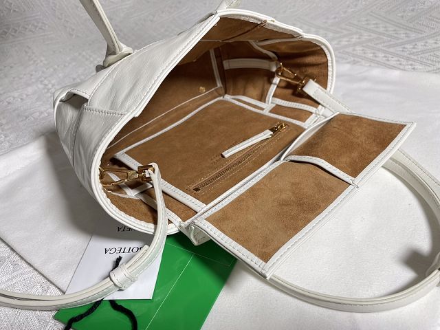 BV original paper calfskin mini arco 29 bag 600606 white