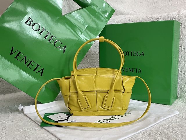 BV original paper calfskin mini arco 29 bag 600606 yellow