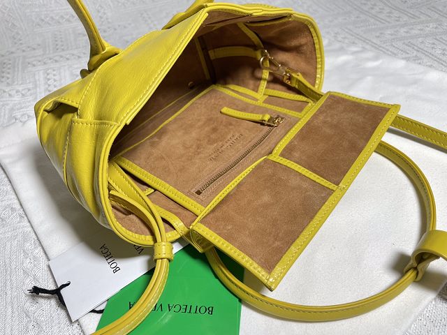 BV original paper calfskin mini arco 29 bag 600606 yellow