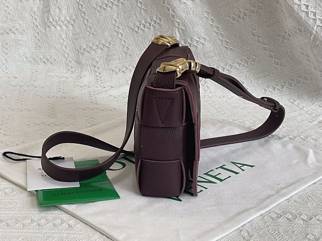 BV original grained calfskin cassette bag 666870 grape