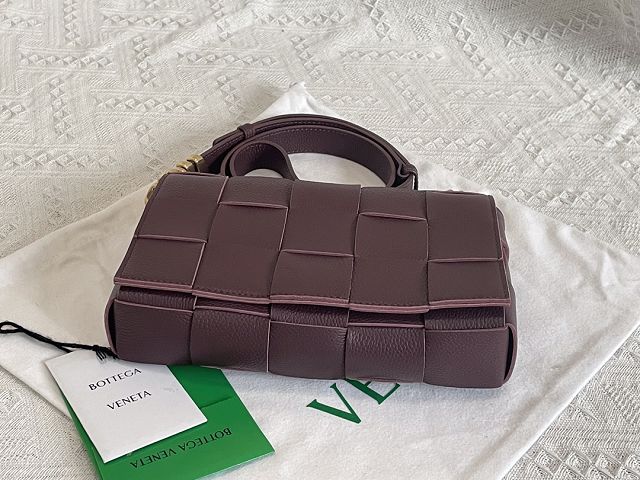 BV original grained calfskin cassette bag 666870 grape