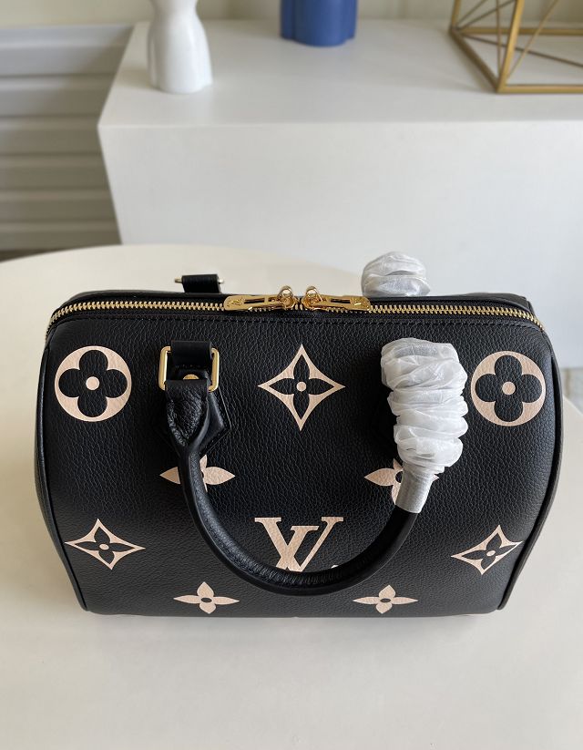 Louis vuitton original monogram calfskin speedy 25 M58947 black