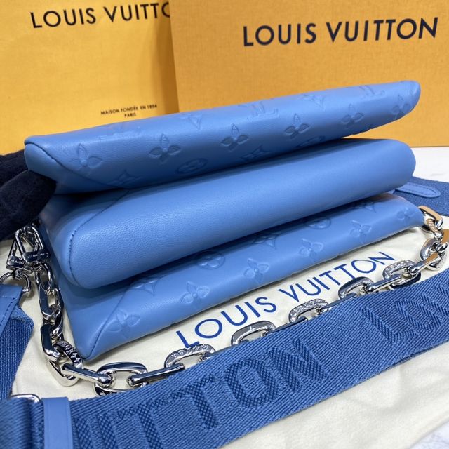 2023 Louis vuitton original lambskin coussin pm bag M57936 blue