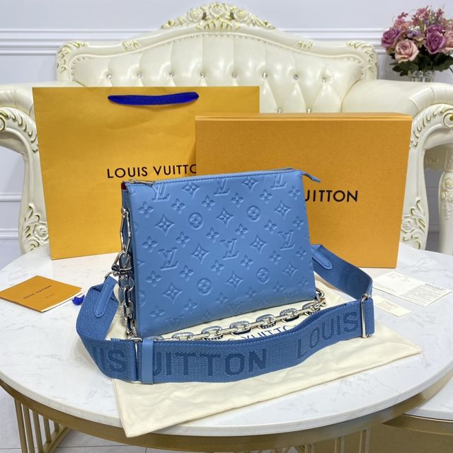 2023 Louis vuitton original lambskin coussin pm bag M57936 blue