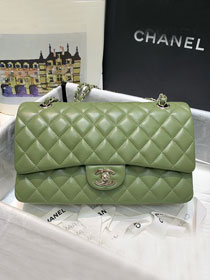 CC original lambskin medium flap bag A01112 green