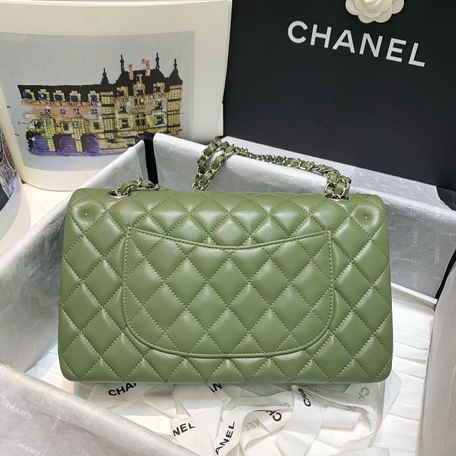 CC original lambskin medium flap bag A01112 green