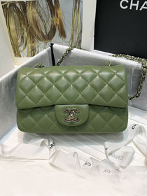 CC original lambskin mini flap bag A69900 green