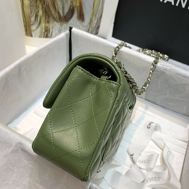 CC original lambskin mini flap bag A69900 green