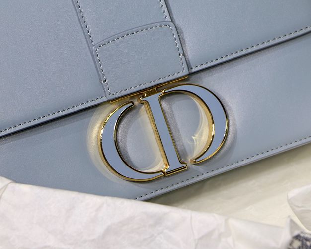 Dior original box calfskin 30 montaigne bag M9203 blue-gray